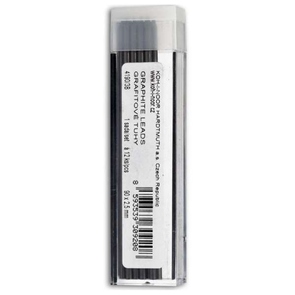 KOH-I-NOOR 2.5mm 3B grafit ceruza - 12 darabos készlet