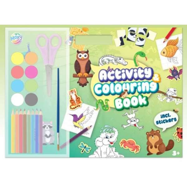 MOXY Activity & Colouring Book Set festékekkel, ceruzákkal és