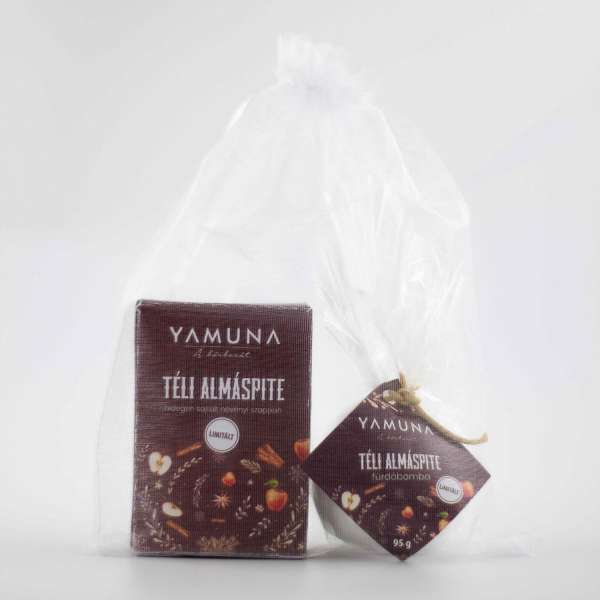 Téli almáspite ajándékcsomag organzában 