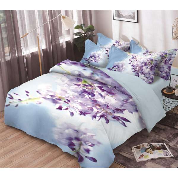 3 részes Purple Breeze 3D-s ágyneműhuzat