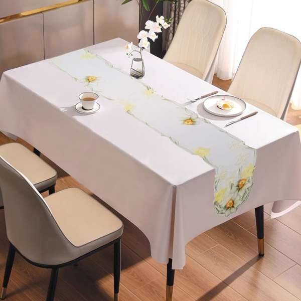 Nárcisz mintás húsvéti asztali futó - 20X160 CM