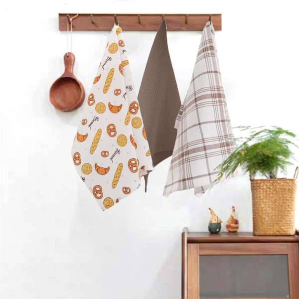 Péksütemény mintás 3 részes konyharuha szett