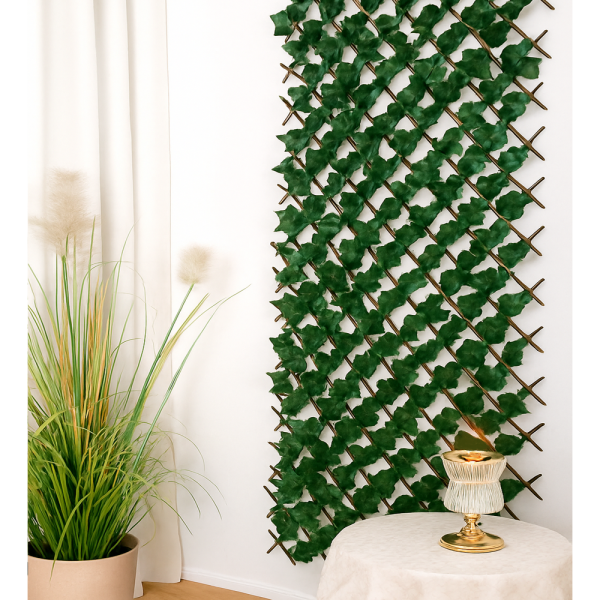 Műnövénnyel díszített apácarács