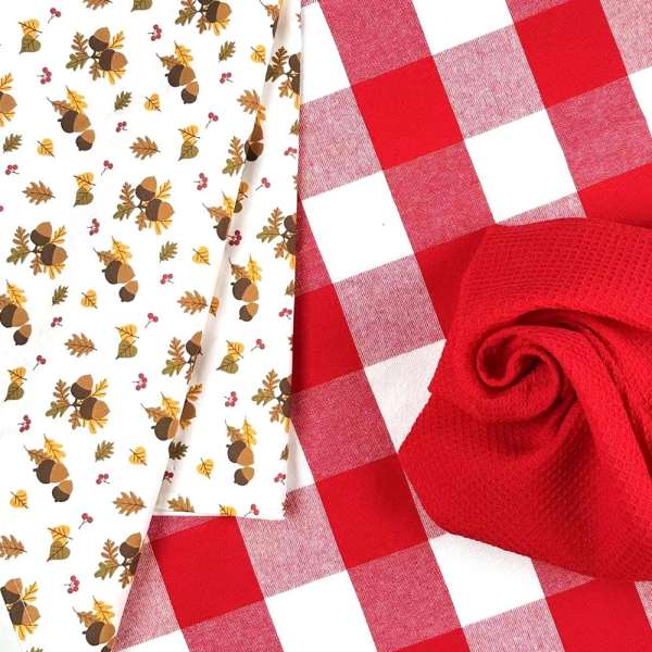 Makk mintás 3 részes konyharuha szett