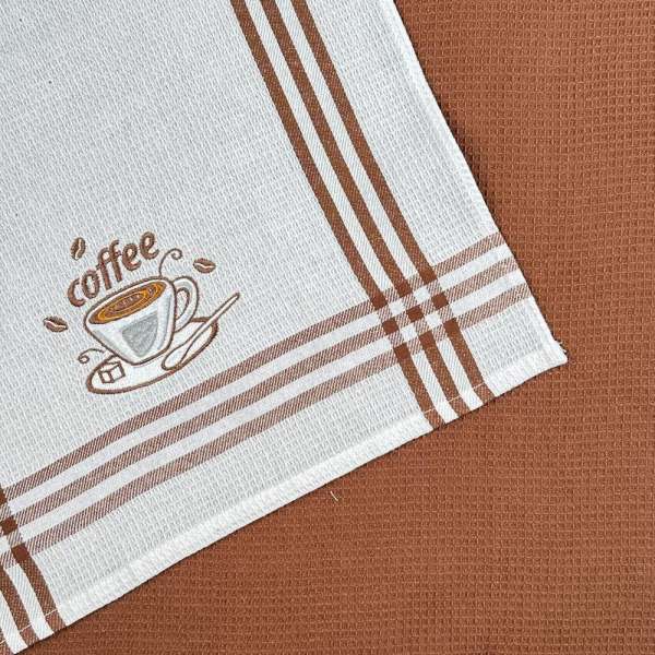 Kávé mintás 2 részes konyharuha szett