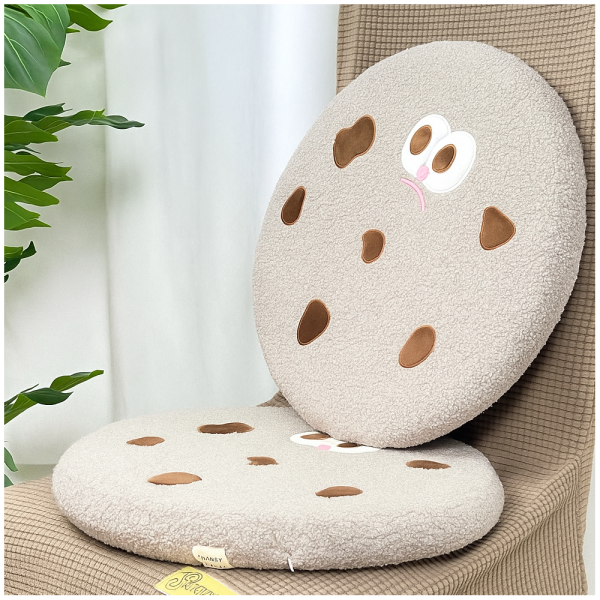 Sütemény mintás székpárna - Szürke