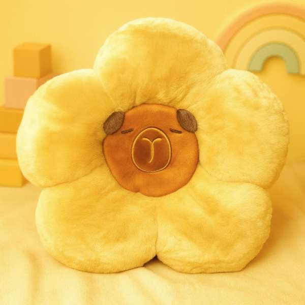 Kerek plüss kapibara párna