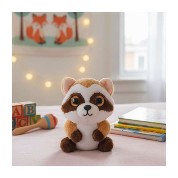 Plüss mosómedve kulcstartó