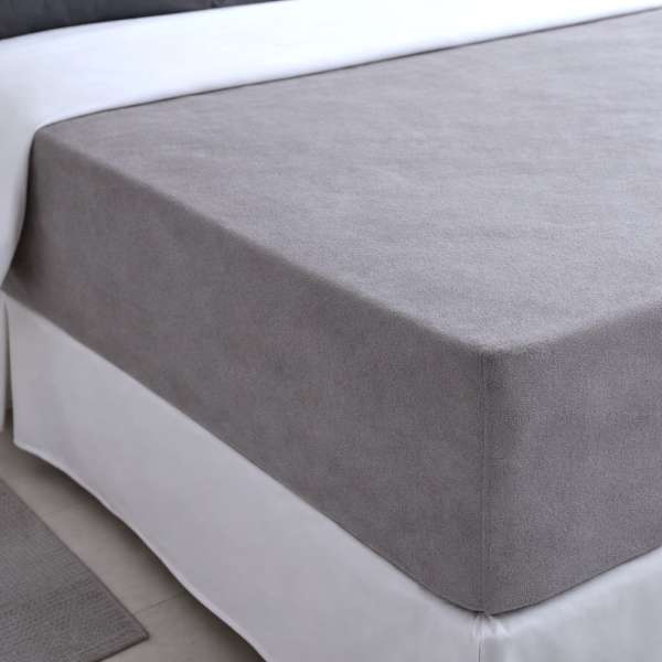 Mikroplüss szürke lepedő - 100x200 cm