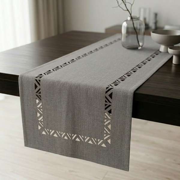 Semleges Elegancia szürke színű futó terítő 40x170cm