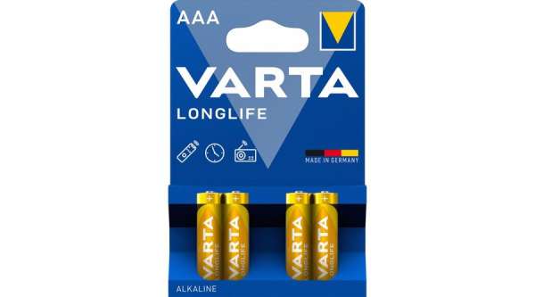 VARTA Longlife Alkáli mikro Tartós elem AAA B4