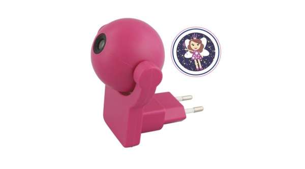 Rózsaszín éjszakai fény projektor, gyermekbarát mintákkal, 220-240V, 0.7W