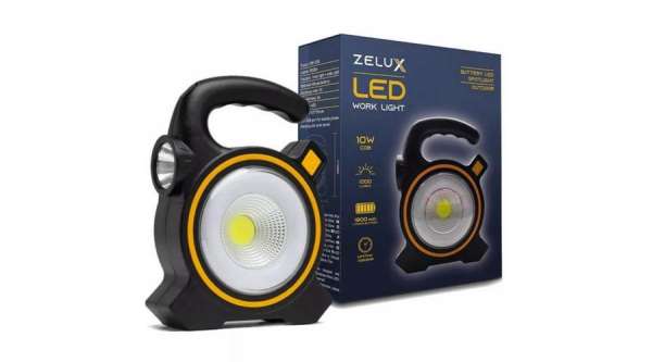 Zelux 10W akkumulátoros napelemes reflektor