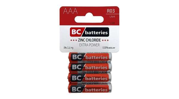 BC Extra Zinc Féltartós Mikro Elem AAA R03 B4