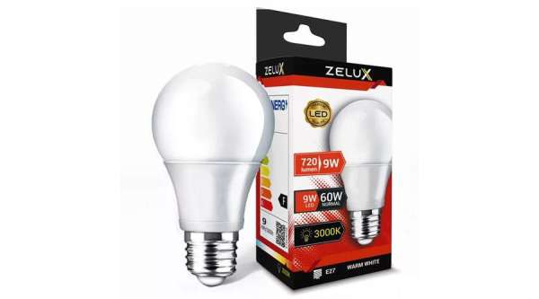 Zelux Led Globe A60 9W E27 3000K Gömb Izzó