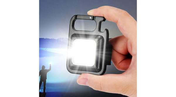 Multifunkciós mini COB LED lámpa – USB-s, kulcstartó, sörnyitó, mágneses