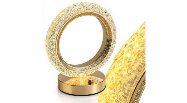 Gyűrű alakú asztali lámpa, 3 színben változó fény éjszakai lámpa 3000K-7000K