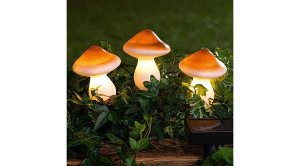 LED Szolár Dekor Gomba Lámpa – IP44 vízálló, napelemes kültéri világ DS006