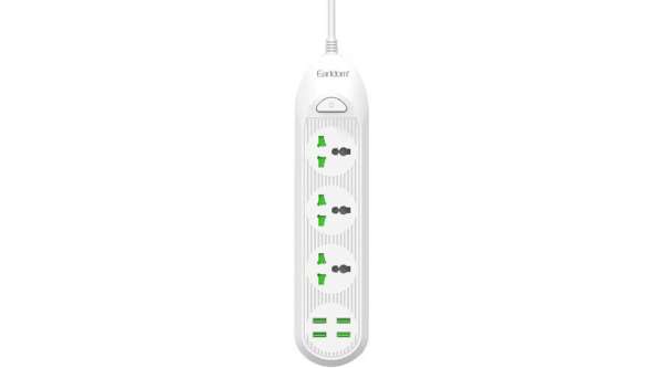 Házózati elosztó 3 utas + 4 X USB 2 méter kapcsolós