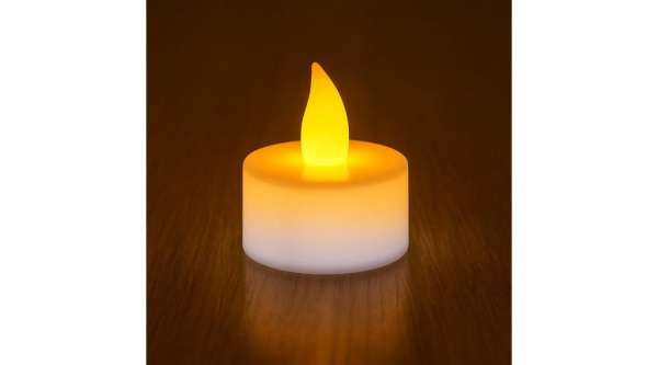 LED teamécses, gyertya, meleg fehér, gombelemmel