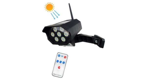 Napelemes LED lámpa – mozgásérzékelős biztonsági világítás Hamis CCTV kamera