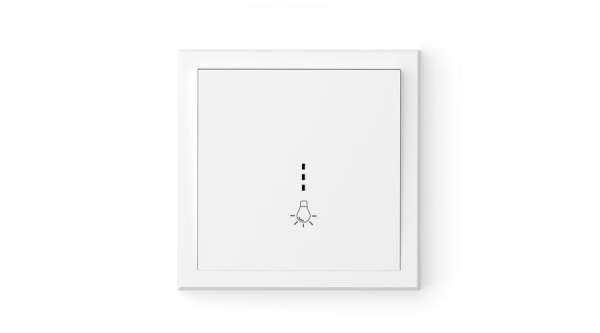 Adria fehér nyomókapcsoló lámpával, kerettel, gyorscsatlakozós, 10A, 250V