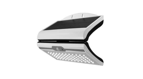 Modern megjelenésű napelemes LED lámpa, 4,5W 420 lm, IP44, mozgásérzékelős 4000K