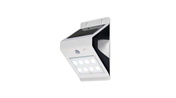 Napelemes LED reflektor szenzorral – 3W, 200 lm, IP44, dekor + főfény, 4000K,