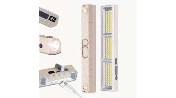 Akkus, mágneses LED munkalámpa, hideg/meleg fényű, IP65 védelemmel, dimmelhető