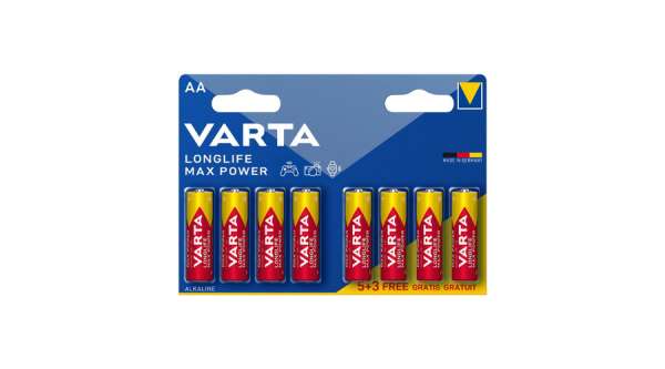 VARTA Longlife Max Power Alkáli Ceruza Elem AA B5+3