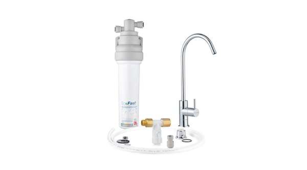 Doulton EcoFast beépíthető ólomszűrő víztisztító BioTect Ultra szűrőbetéttel - Doulton bekötő szettel és tiszta víz csapteleppel