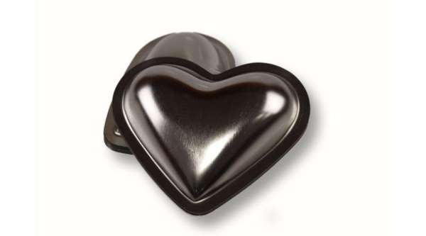 Szív alakú sütőforma készlet, 10 db - süti és édességek készítéséhez