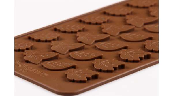 Levél alakú szilikon csokiforma