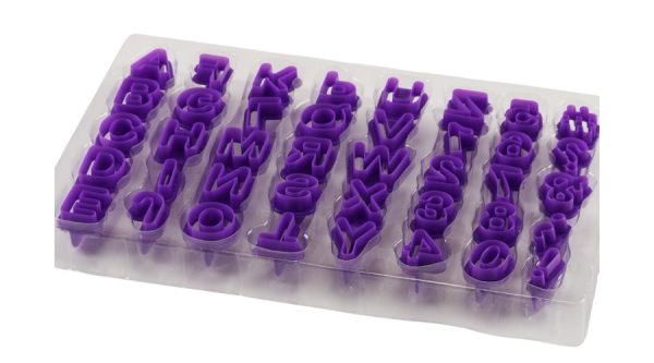 ABC és szám kiszúró szett sütéshez 40 részes 