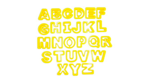 Betűkiszúró készlet, Extra nagy – sütéshez és dekorációhoz