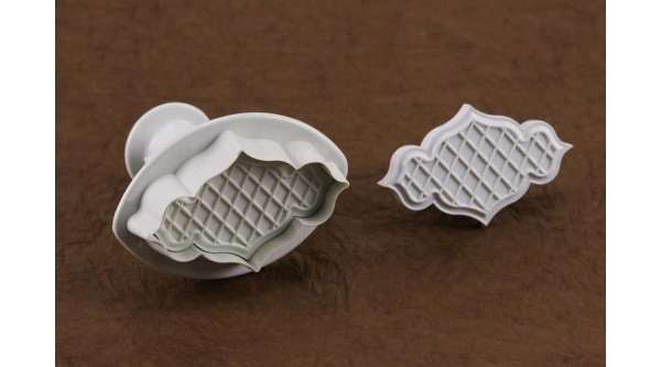 Rácsmintás barokk rugós fondant kiszúró