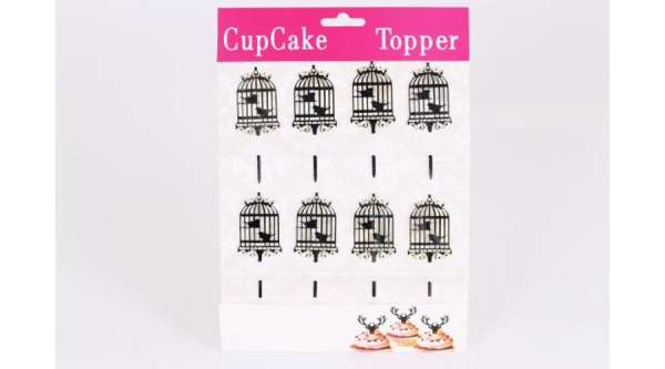 Madárkalitka mintás sütemény díszítő pálcika