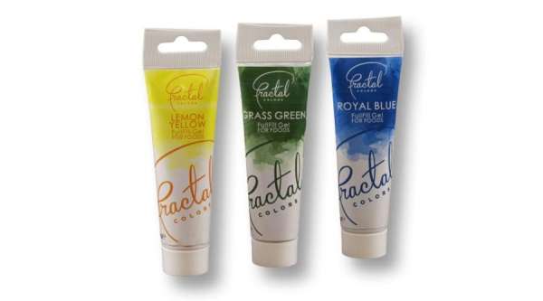 Ételfesték Gél Készlet – Sárga, Fűzöld, Kék Színek a Finom Díszítéshez