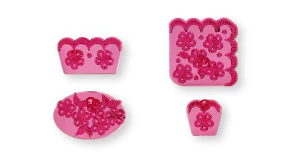 Virág Szegélyminta Készítő Kiszúró Készlet – 3 Darabos Szett Torta Díszítéshez