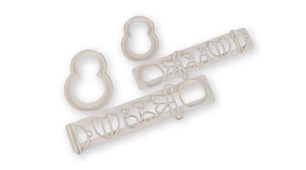 4 részes pingvin alakú fondant kiszúró készlet