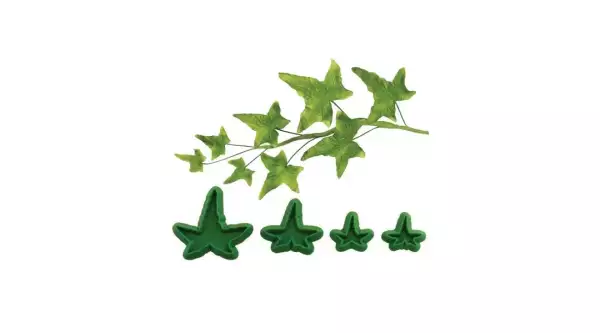 Borostyán Levelek Fondant Kiszúró Forma - Cukrászati Eszköz