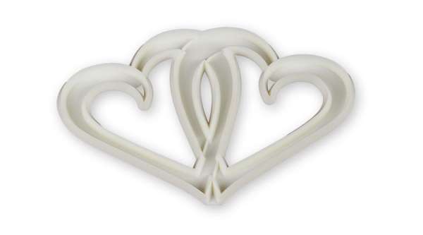 Dupla Szív Fondant Kiszúró - Cukrászati Díszítéshez és Formázáshoz