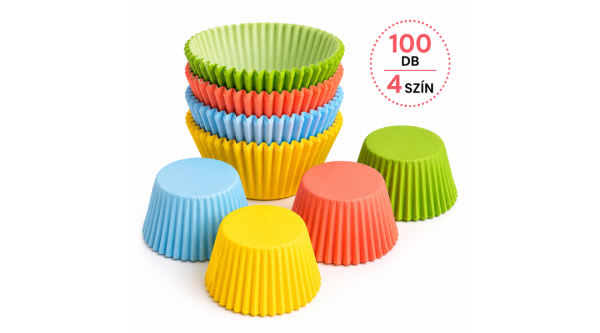 4 színű muffin papír 100 db