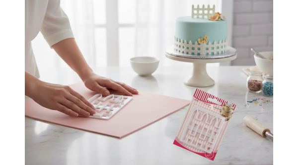 Kerítésmintás Fondant Kiszúró – Kreatív Tortadekorációhoz