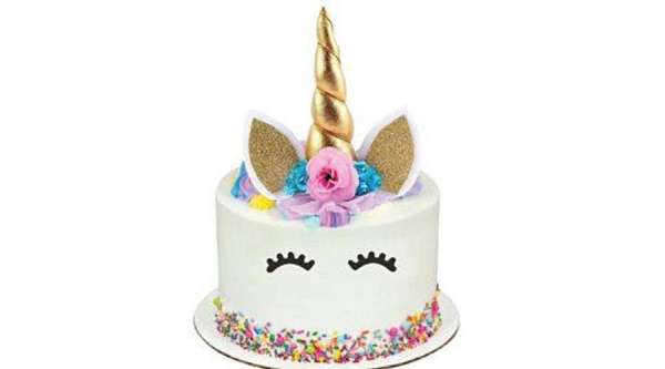 Unikornis tortadísz szett szülinapi tortákhoz