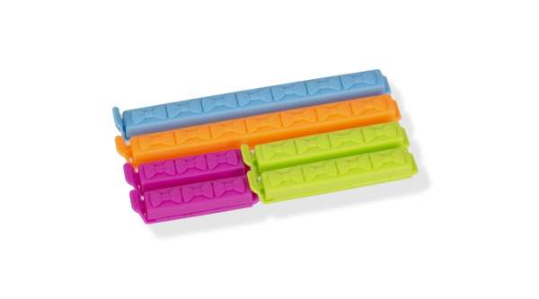 6 db színes zacskózáró csipesz több méretben