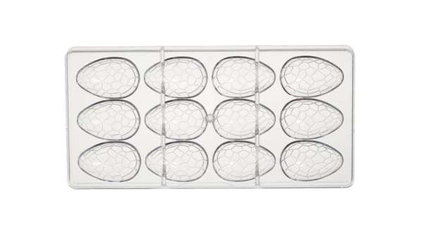 12 adagos repedezett mintás csokitojás készítő polikarbonát bonbon forma