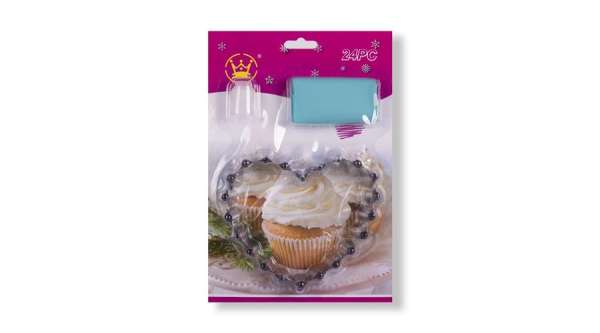 22 részes díszítőcső készlet szilikon habzsákkal és csatlakozóval szíves csomagolásban