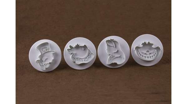 Fejek és kalapok 4 részes rugós fondant kiszúró készlet