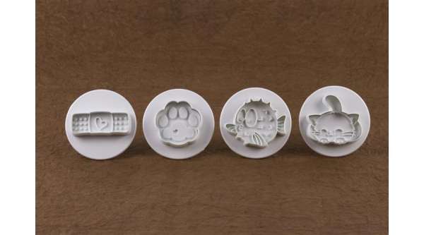 Cica, tappancs és gömbhal fondant kiszúró készlet